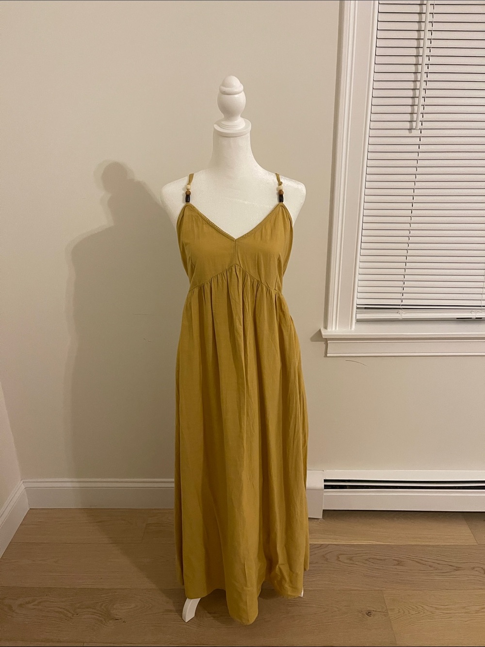 Old Navy Mustard Spaghetti Strap Maxi Dress
